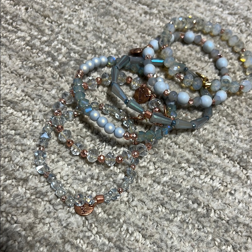Elegant Multi-Color Beaded Bracelet Set